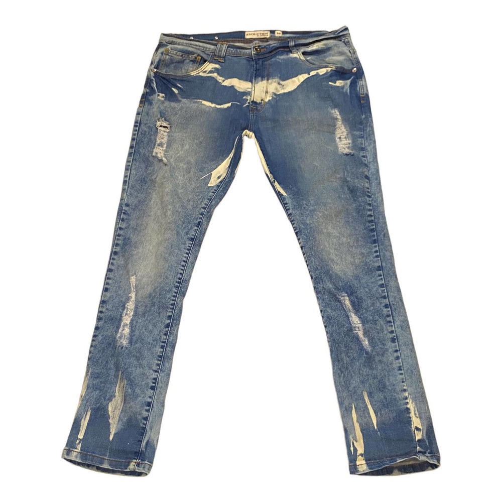 Men's Evolution In Design Blue Denim Jeans Size 38 Fast Shipping